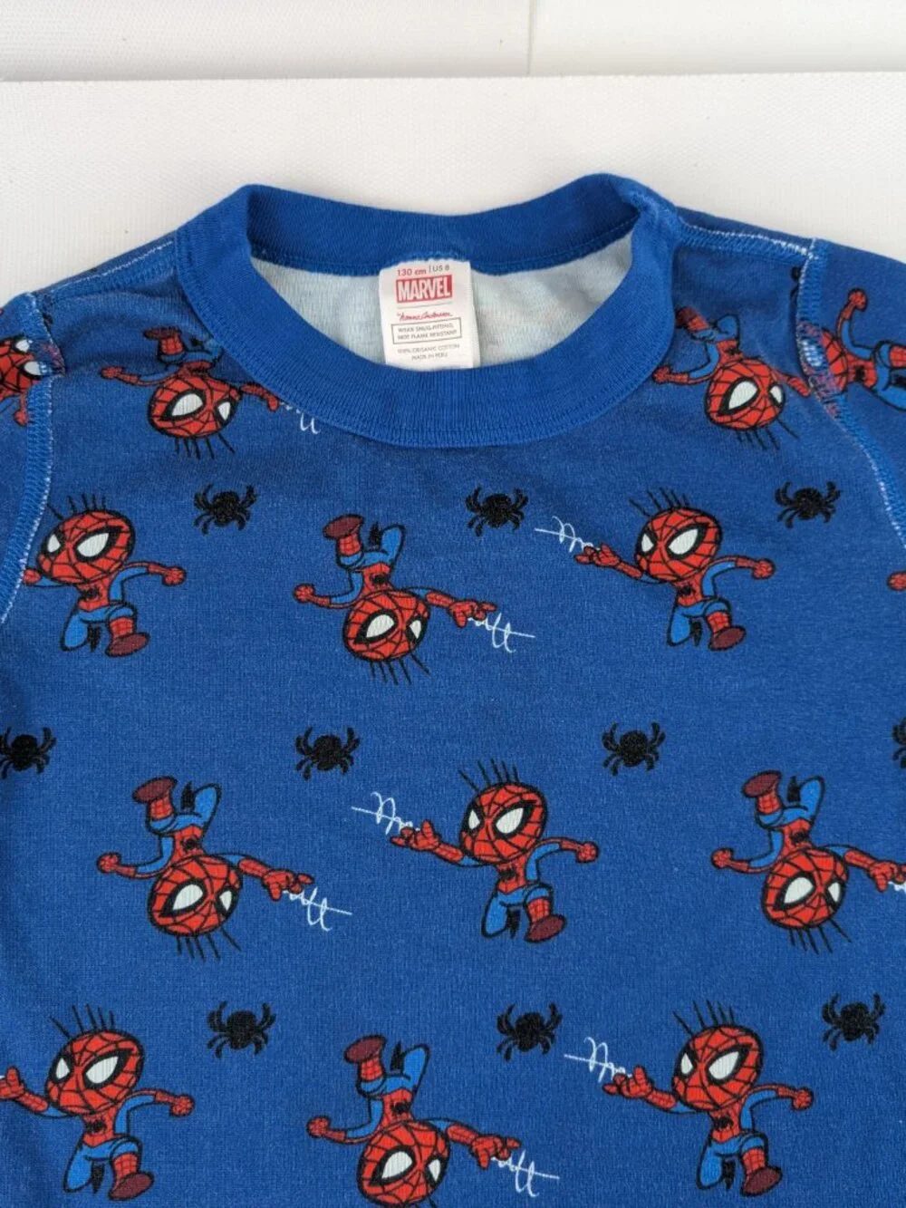 Hanna Andersson Marvel Spider-Man Spidey Kids Short Sleeve John Pajamas Set Sz 8